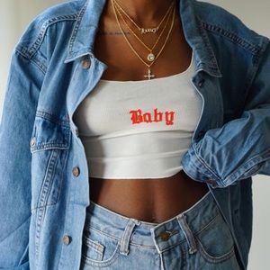 Princess Polly Western Denim Jacket Pale Blue